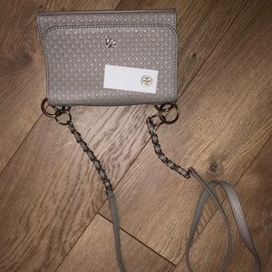 Tory Burch Marion Embossed Shrunken Shoulder Bag